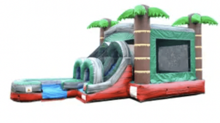 Tropical Fire Combo Bounce House